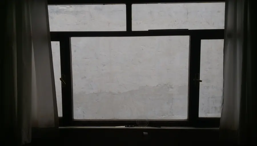 Window with a pale, blank view outside